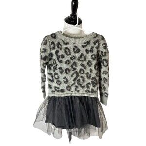 Art Class Leopard Sweater and Tulle Dress 4T